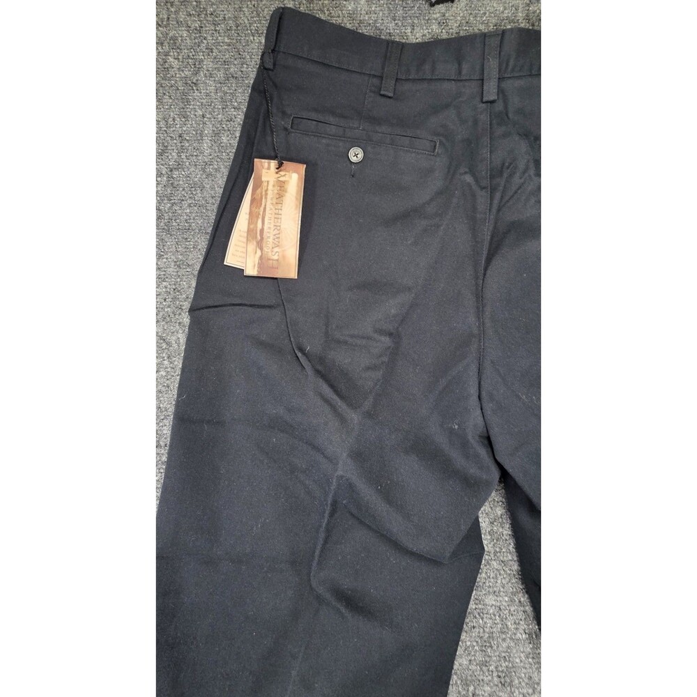 Weatherproof Black Flat Front Chino Pants NWT 36x30 Classic Fit Casual - Picture 10 of 13